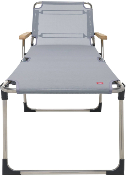 Preview: FIAM® Liegestuhl AMIGO 40+ Grau mit Armlehnen/Eschenholz